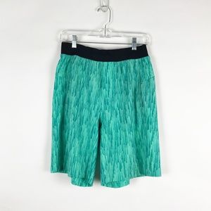 Lululemon Core Running Shorts Green Print Small
